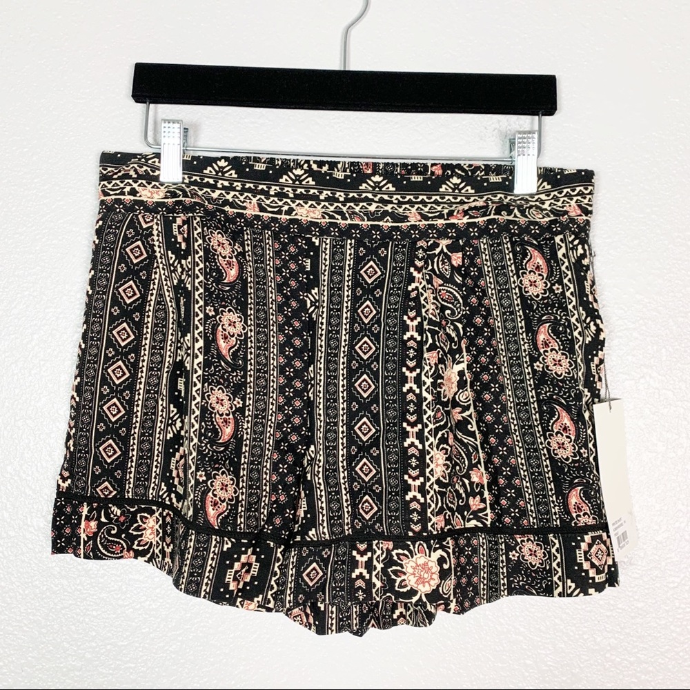 Bishop + Young | Black Print Boho Shorts